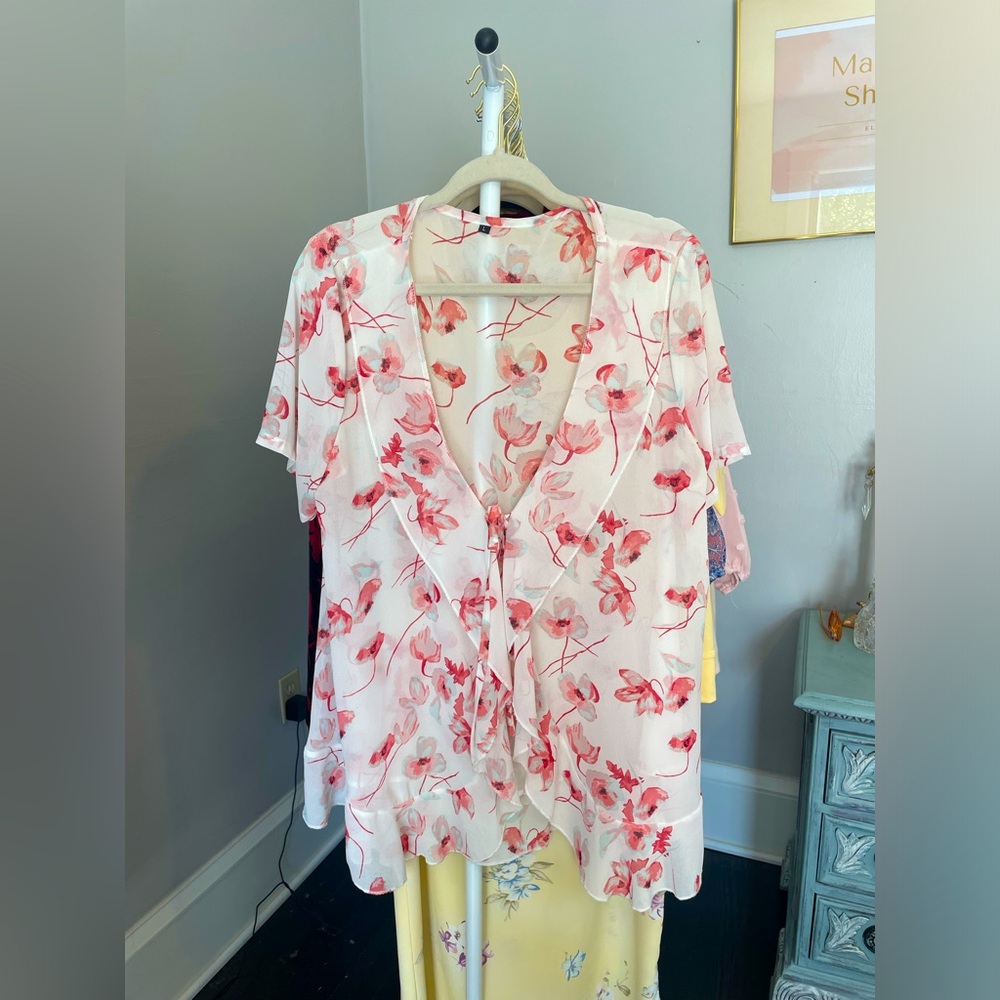 Women’s Top Tie Front Sz L